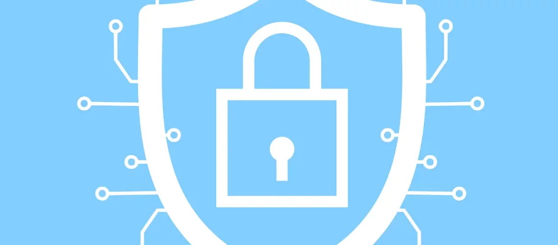 Free cybersecurity lock encryption vector